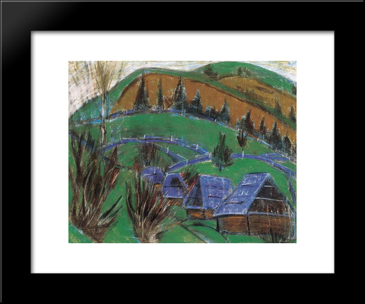 Landscape In Transylvania 20x24 Black Modern Wood Framed Art Print Poster by Nagy, Istvan