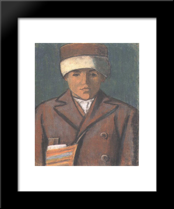Schoolboy 20x24 Black Modern Wood Framed Art Print Poster by Nagy, Istvan