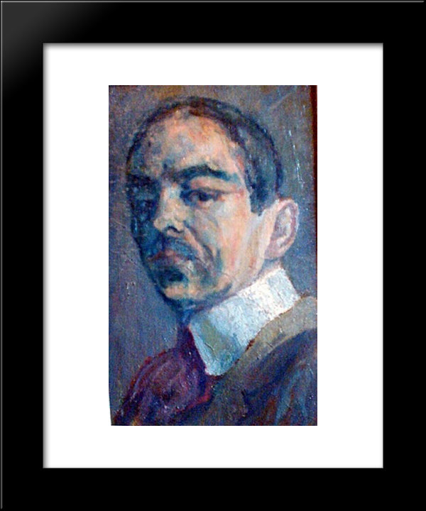 Self Portrait 20x24 Black Modern Wood Framed Art Print Poster by Nagy, Istvan