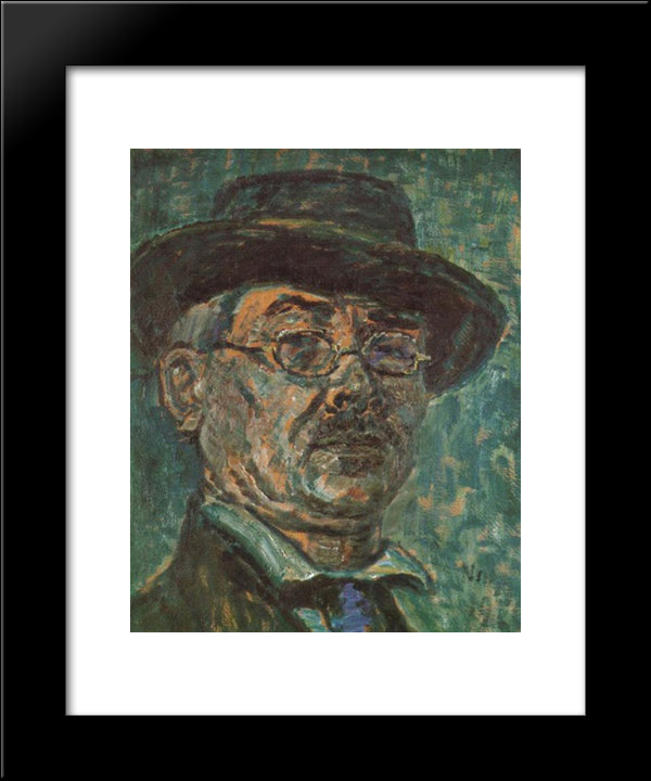 Self-Portrait 20x24 Black Modern Wood Framed Art Print Poster by Nagy, Istvan