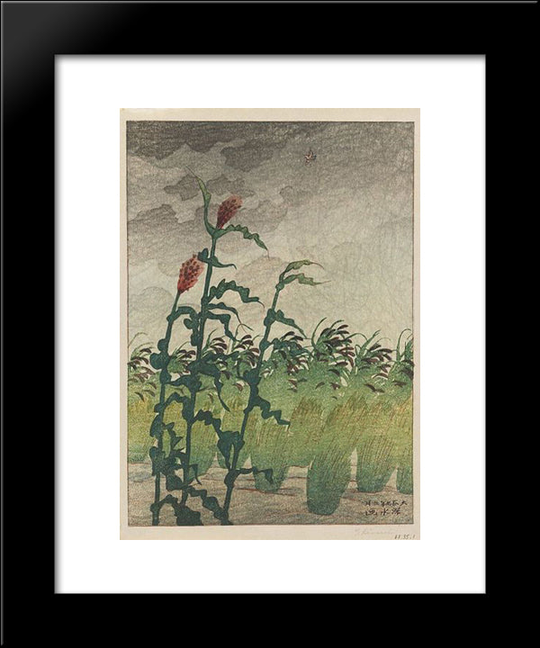 Before The Storm 20x24 Black Modern Wood Framed Art Print Poster by Shinsui, Ito