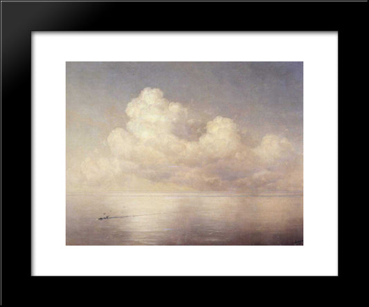 Clouds Above A Sea Calm 20x24 Black Modern Wood Framed Art Print Poster by Aivazovsky, Ivan