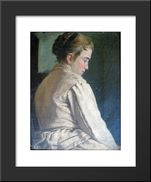 Girl 20x24 Black Modern Wood Framed Art Print Poster by Grohar, Ivan