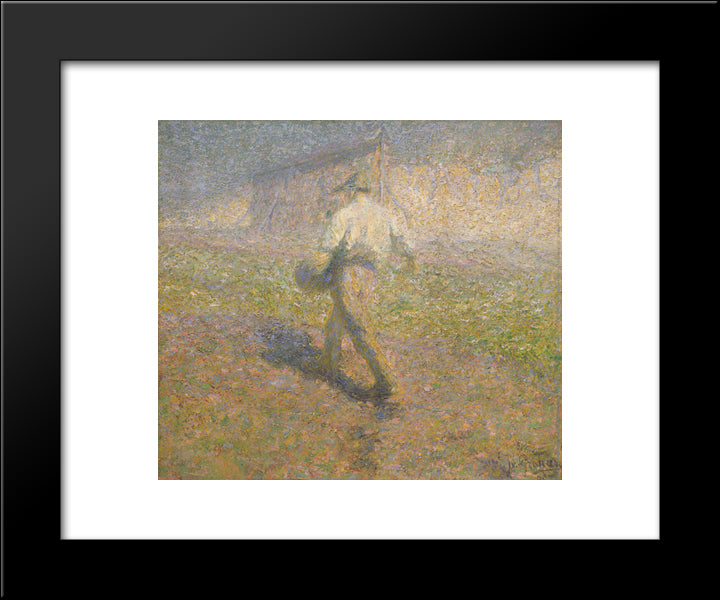 The Sower 20x24 Black Modern Wood Framed Art Print Poster by Grohar, Ivan