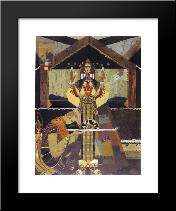 Obruchenie 20x24 Black Modern Wood Framed Art Print Poster by Milev, Ivan