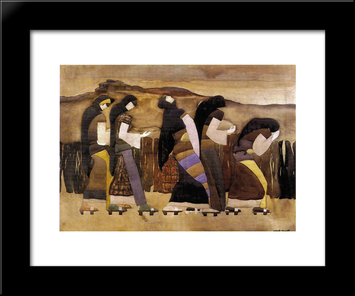 Our Mothers Are Always Dressed In Black 20x24 Black Modern Wood Framed Art Print Poster by Milev, Ivan