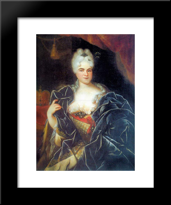 Catherine I Of Russia 20x24 Black Modern Wood Framed Art Print Poster by Nikitin, Ivan