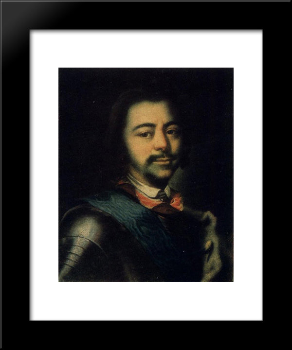 Peter I 20x24 Black Modern Wood Framed Art Print Poster by Nikitin, Ivan