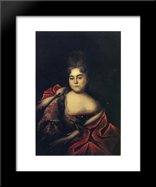 Tzarina Natalia Alekseevna 20x24 Black Modern Wood Framed Art Print Poster by Nikitin, Ivan