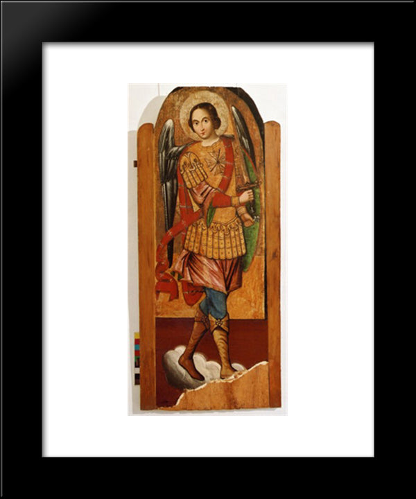 Archangel Michael 20x24 Black Modern Wood Framed Art Print Poster by Rutkovych, Ivan