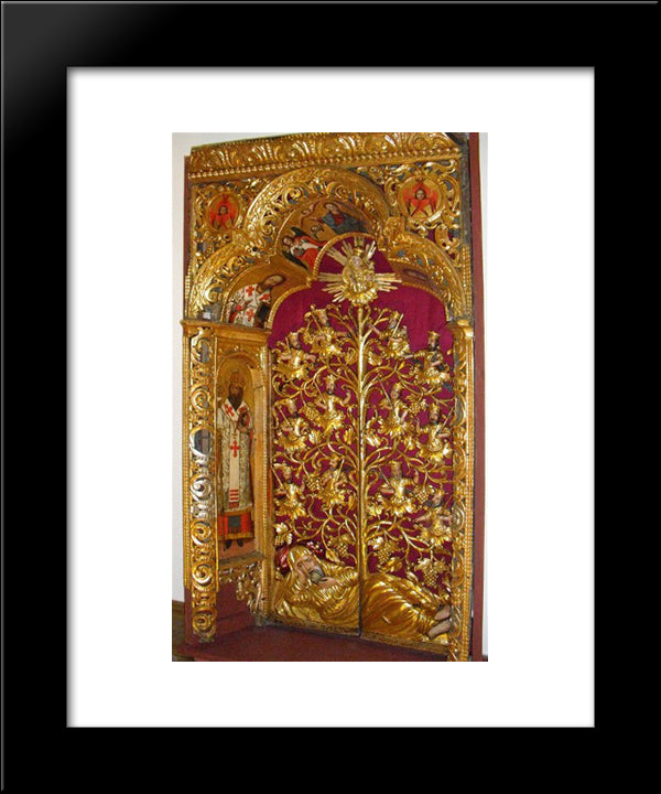 Royal Gates Of The Zhovkva Iconostasis 20x24 Black Modern Wood Framed Art Print Poster by Rutkovych, Ivan