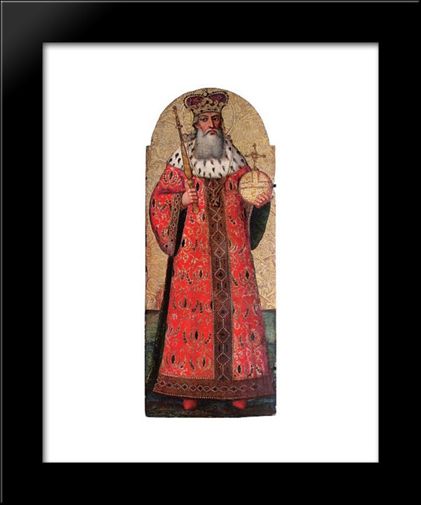 Saint Volodymyr The Great 20x24 Black Modern Wood Framed Art Print Poster by Rutkovych, Ivan