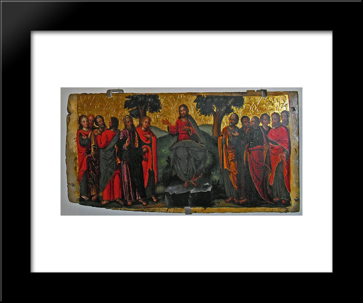Sermon Of Saint John The Baptist 20x24 Black Modern Wood Framed Art Print Poster by Rutkovych, Ivan