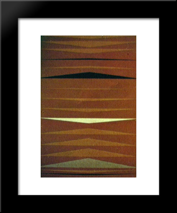 Faixas Ritmadas 20x24 Black Modern Wood Framed Art Print Poster by Serpa, Ivan