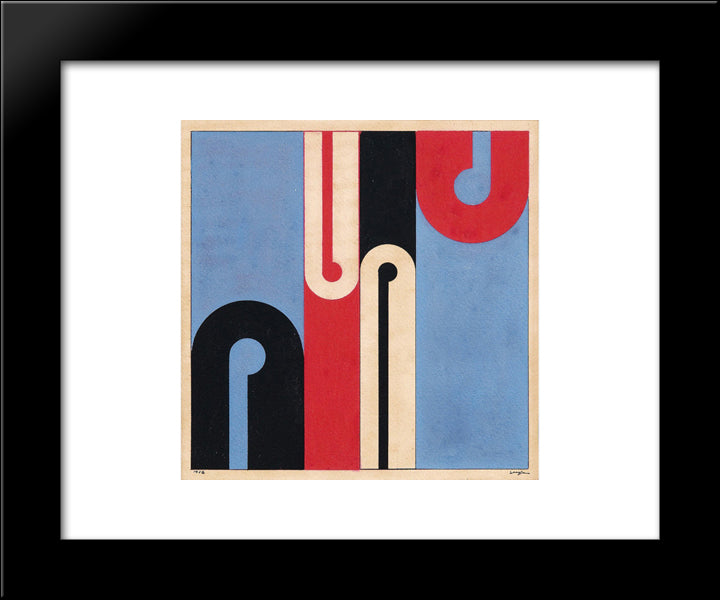 Goauche 20x24 Black Modern Wood Framed Art Print Poster by Serpa, Ivan