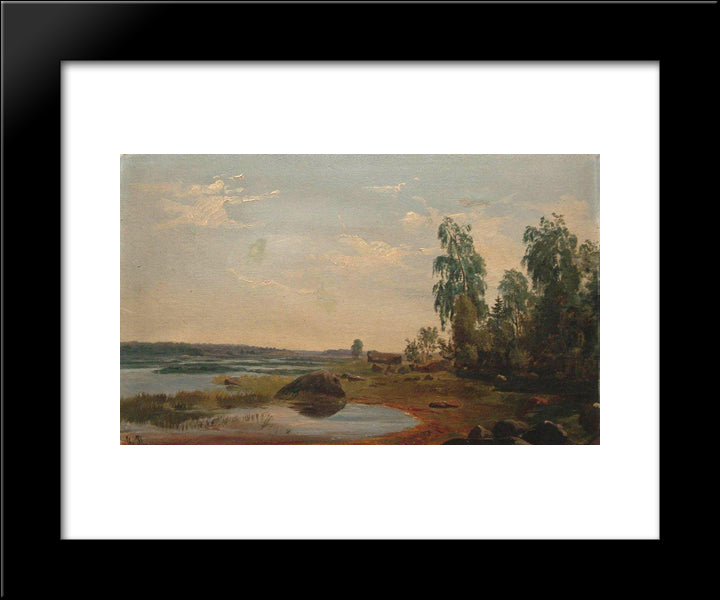 Distance 20x24 Black Modern Wood Framed Art Print Poster by Shishkin, Ivan