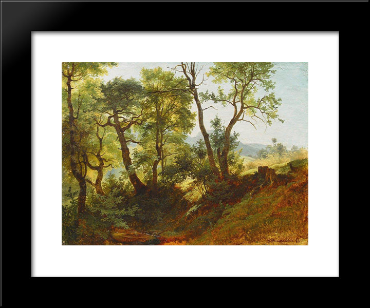 Edge Of The Forest 20x24 Black Modern Wood Framed Art Print Poster by Shishkin, Ivan