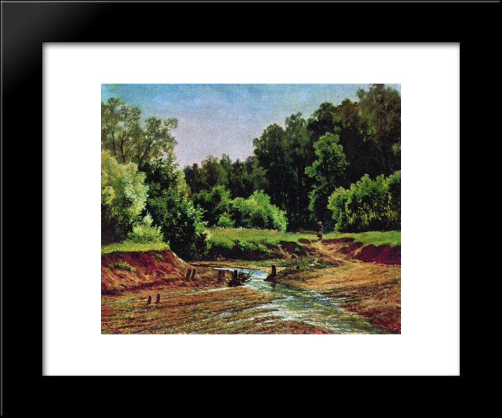 Forest Landscape 20x24 Black Modern Wood Framed Art Print Poster by Shishkin, Ivan