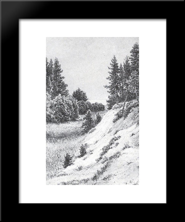 In Sestroretsk 20x24 Black Modern Wood Framed Art Print Poster by Shishkin, Ivan