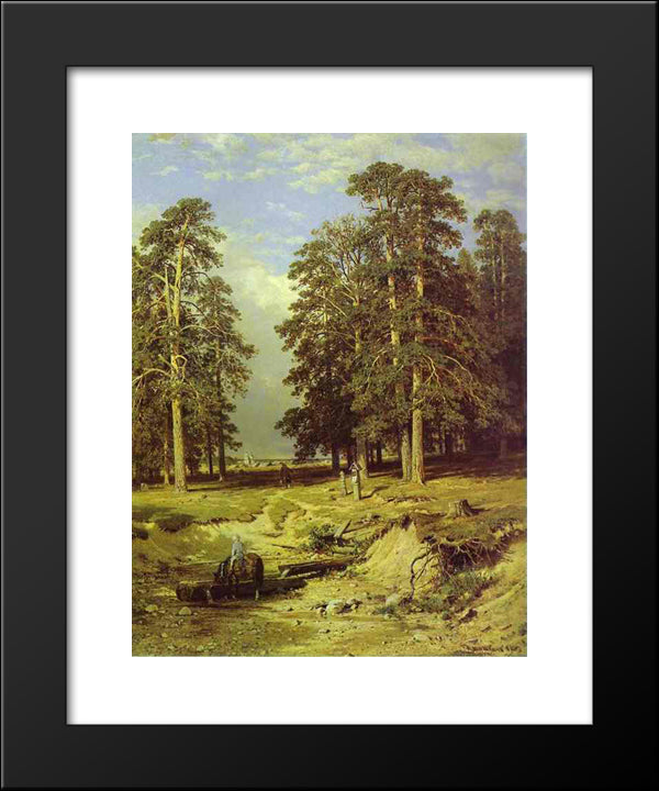 Near Yelabuga 20x24 Black Modern Wood Framed Art Print Poster by Shishkin, Ivan