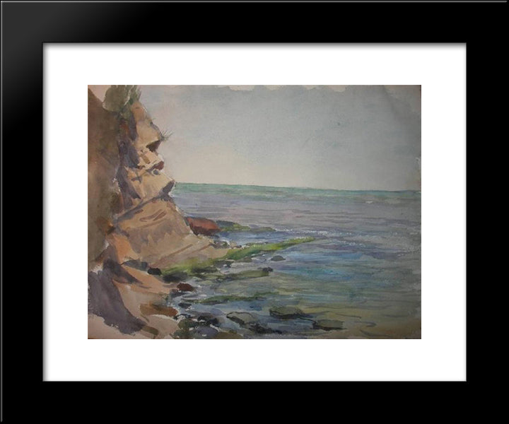 Crimea. The Cliffs. 20x24 Black Modern Wood Framed Art Print Poster by Vladimirov, Ivan