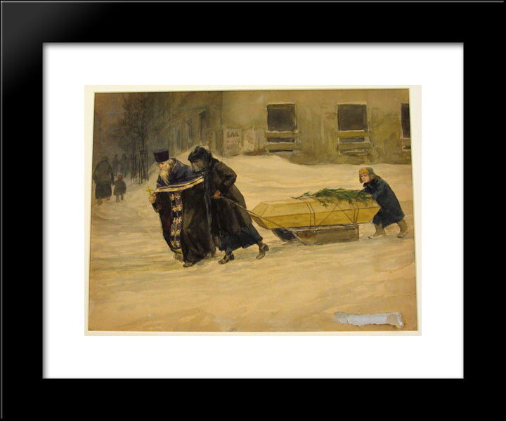 In The Last Journey 20x24 Black Modern Wood Framed Art Print Poster by Vladimirov, Ivan