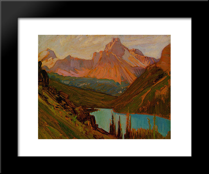 Cathedral Peak, Lake O'Hara 20x24 Black Modern Wood Framed Art Print Poster by MacDonald, J. E. H.