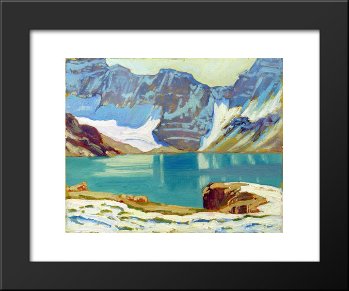 Lake Mcarthur, Yoho Park 20x24 Black Modern Wood Framed Art Print Poster by MacDonald, J. E. H.
