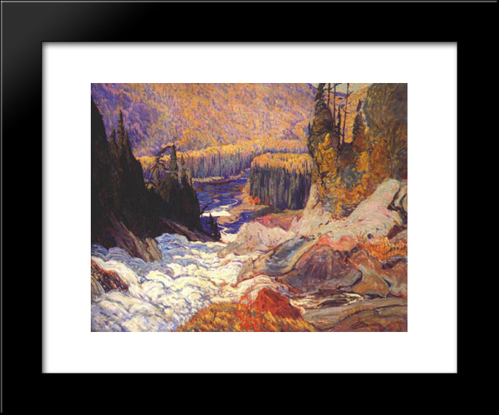 Montreal River 20x24 Black Modern Wood Framed Art Print Poster by MacDonald, J. E. H.