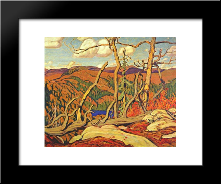 Northland Hilltop 20x24 Black Modern Wood Framed Art Print Poster by MacDonald, J. E. H.