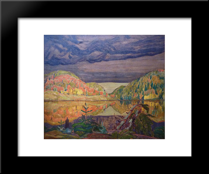 October Shower Gleam 20x24 Black Modern Wood Framed Art Print Poster by MacDonald, J. E. H.