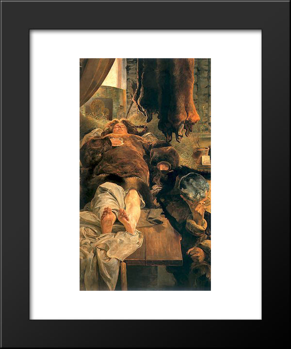 Elle Death 20x24 Black Modern Wood Framed Art Print Poster by Malczewski, Jacek