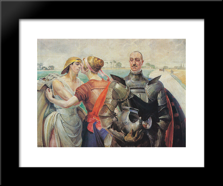 Hercules On The Crossroad 20x24 Black Modern Wood Framed Art Print Poster by Malczewski, Jacek