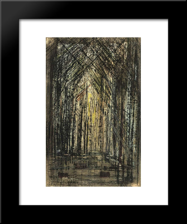 Bos 20x24 Black Modern Wood Framed Art Print Poster by Heemskerck, Jacoba van