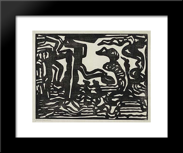Composition 20x24 Black Modern Wood Framed Art Print Poster by Heemskerck, Jacoba van