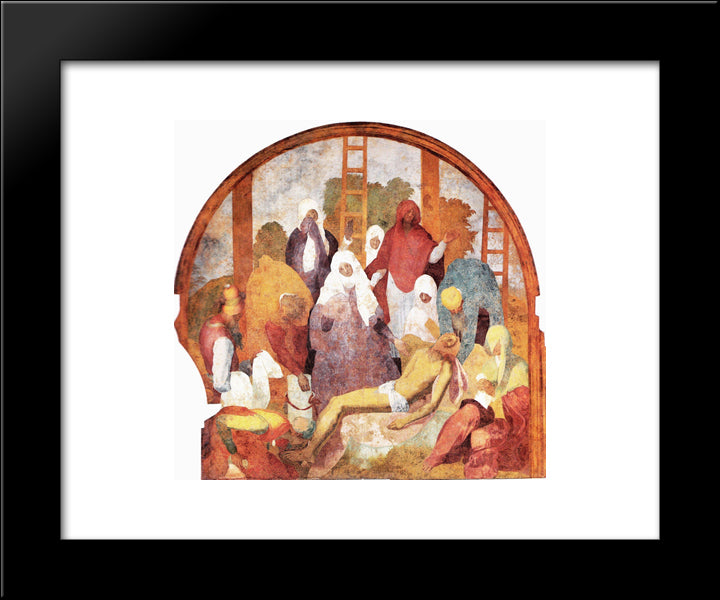 Lamentation 20x24 Black Modern Wood Framed Art Print Poster by Pontormo, Jacopo