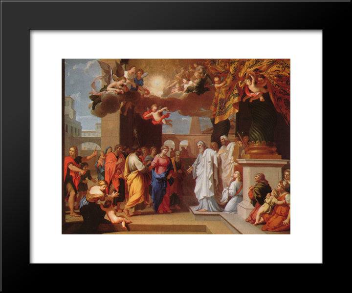 The Marriage Of The Virgin 20x24 Black Modern Wood Framed Art Print Poster by Stella, Jacques