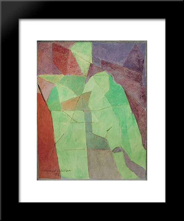 Man Sitting 20x24 Black Modern Wood Framed Art Print Poster by Villon, Jacques