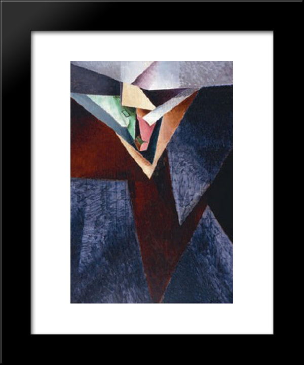 Portrait De J.L.B. 20x24 Black Modern Wood Framed Art Print Poster by Villon, Jacques