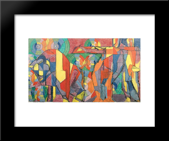 Taureau Et Gemeaux 20x24 Black Modern Wood Framed Art Print Poster by Villon, Jacques