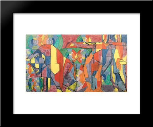 Taureau Et Gemeaux 20x24 Black Modern Wood Framed Art Print Poster by Villon, Jacques
