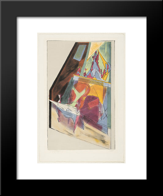 The Armchair 20x24 Black Modern Wood Framed Art Print Poster by Villon, Jacques