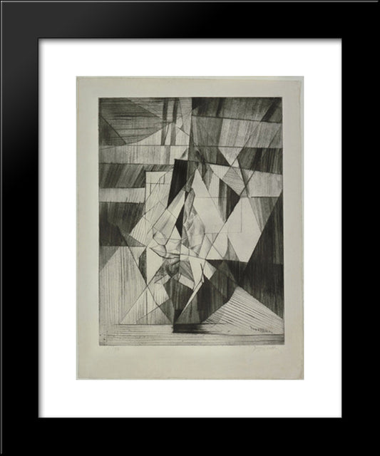 The Equilibrist (L'Equilibriste) 20x24 Black Modern Wood Framed Art Print Poster by Villon, Jacques