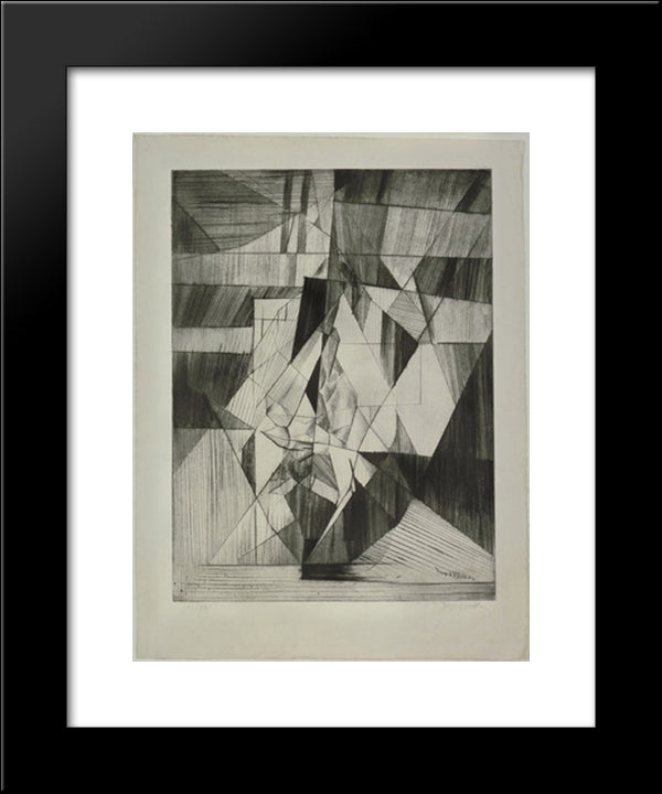 The Equilibrist (L'Equilibriste) 20x24 Black Modern Wood Framed Art Print Poster by Villon, Jacques