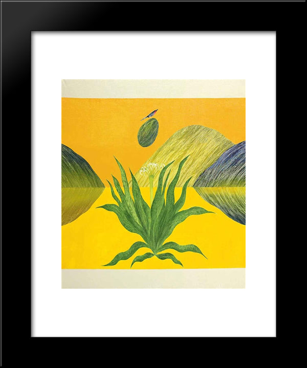 Untitled (Lily By My Window) 20x24 Black Modern Wood Framed Art Print Poster by Swaminathan, Jagdish