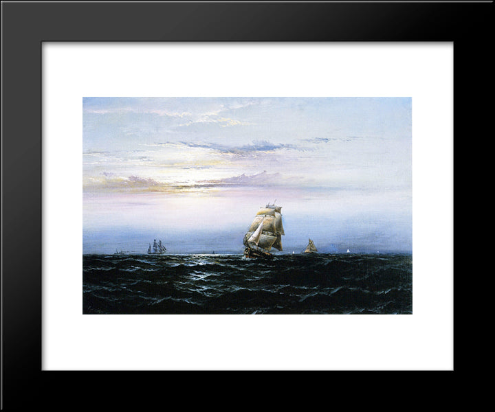 Delaware Bay 20x24 Black Modern Wood Framed Art Print Poster by Hamilton, James