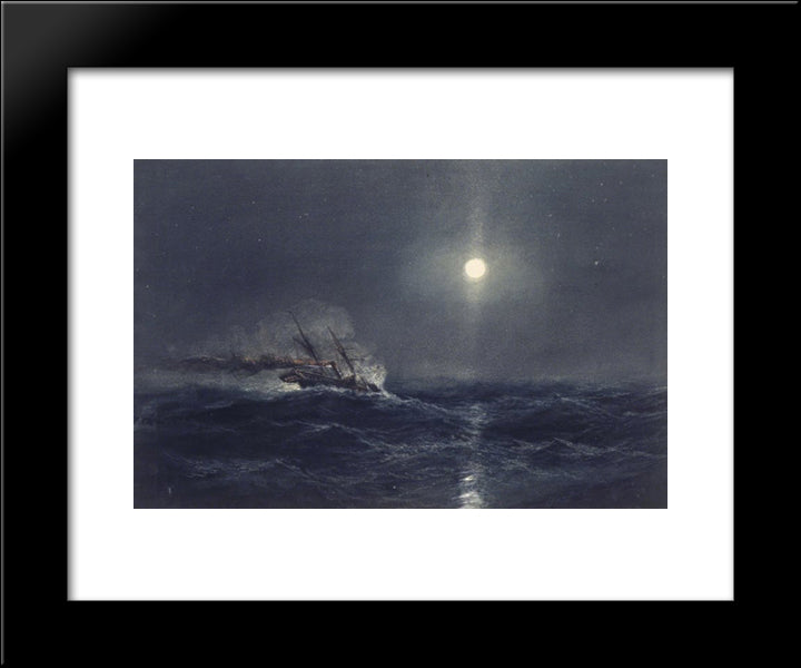 Marine 20x24 Black Modern Wood Framed Art Print Poster by Hamilton, James