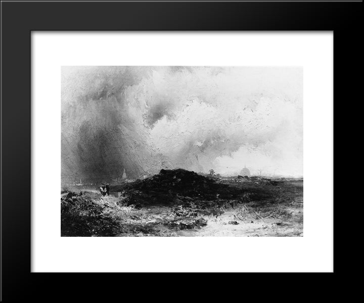 On Hampstead Heath 20x24 Black Modern Wood Framed Art Print Poster by Hamilton, James