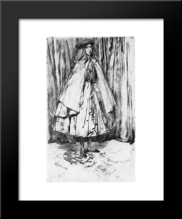 Annie Haden 20x24 Black Modern Wood Framed Art Print Poster by Whistler, James McNeill