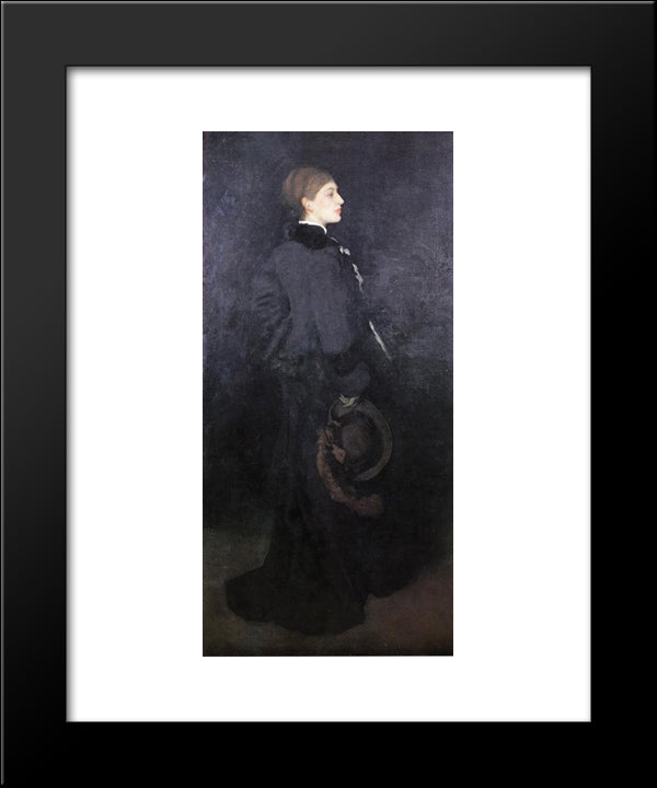 Arrangement In Brown And Black. Portrait Of Miss Rosa Corder 20x24 Black Modern Wood Framed Art Print Poster by Whistler, James McNeill